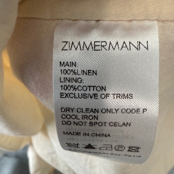 Zimmermann Cassia Hydrangea Linen Midi Dress US 4 | Resort Luxury🌸🌸 - Picture 7 of 10